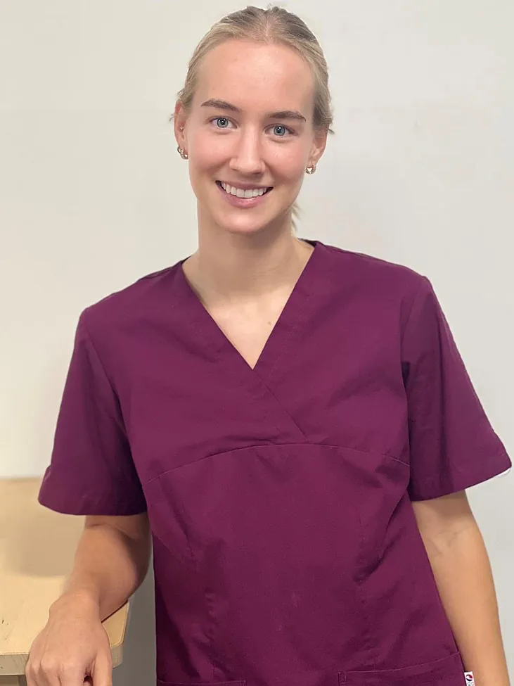Emily Mussmann, Medizinstudentin bei den kinder- und jugendärzten am werk in Rheinfelden